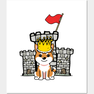 Cute orange dog is king of the castle Posters and Art